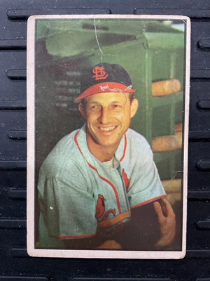 1953 Bowman цвет # 32 Stan Musial - HOF - St. Louis кардиналов - Изображение 1 из 4