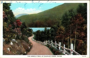 Chain Of Ponds ME-Maine, The Arnold Trail Vintage Souvenir Postcard - Picture 1 of 2