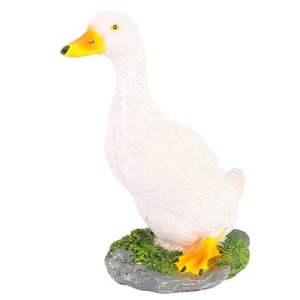 Outdoor White Duck Statue Garden Sculpture Courtyard Decoration Yard Art - Picture 1 of 9