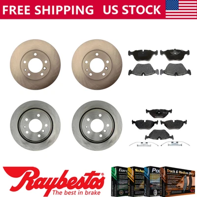 For 1994-1995 BMW 540i Front Rear Brake Rotors & Metallic Brake Pads - Raybestos - Image 1 of 4