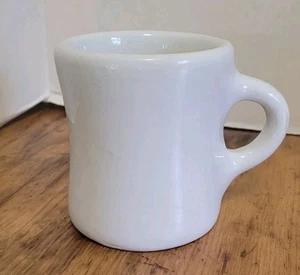 Vintage schwerer Wellsville Porzellan Restaurant Abendessen Kaffeebecher 3 5/8" - Bild 1 von 4