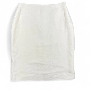 Falda Lápiz Ralph Lauren Colección Etiqueta Púrpura Lino 10 Vintage Crema Clásica - Imagen 1 de 11