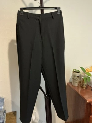NUEVO CON ETIQUETAS LIZ BAKER Pantalones de vestir negros cintura elástica lateral para mujer talla 14/entrepierna 29” Foto 1 de 4