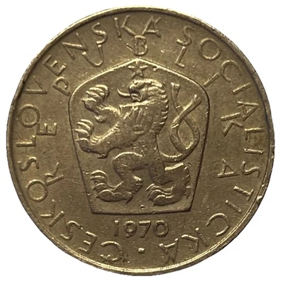 1970 CZECHOSLOVAKIA 🇨🇿 FIVE (5) KORUN COIN - Combined Shipping - Lot C62d - Image 1 of 2