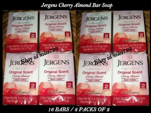 Jergens Milde Stabseife Kirschmandel Originalduft, 16 RIEGEL (2 pro Packung) - Bild 1 von 4