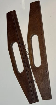 2 Vintage Holz Handtaschengriffe - Nadelspitze, Stricken, Häkeln - Bild 1 von 4