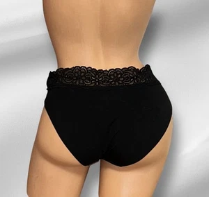 Old Navy Black Silky Soft Lace Waist Trim Panties Womens M NOS - Picture 1 of 10