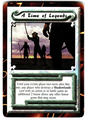 1996 Legend of the Five Rings  L5R Jade Series Promotional Card A Time of Legend - Image 1 of 4