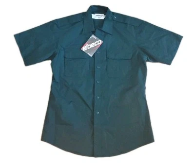Camisa Elbeco ADU Para Hombres Talla Grande Manga Corta Uniforme Camisa Verde Bosque Foto 1 de 4