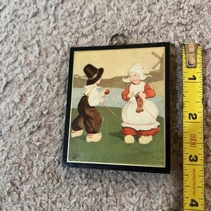 Mini Dollhouse Painting Wall Hanging Pilgrim Themed - Picture 1 of 3