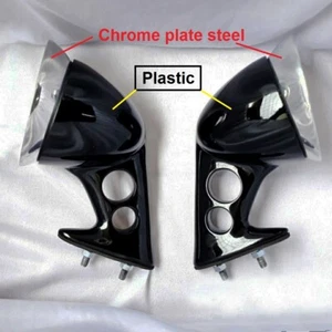 FOR DATSUN BLUEBIRD 510 610 710 810 910 160B 180B FENDER MIRROR BLACK CHROME NEW - Picture 1 of 6