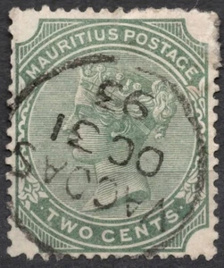 Mi:#67 Sg103 1885 2 centavos MAURICIO REINA VICTORIA EMITIDO 1880-89, usado - Imagen 1 de 2