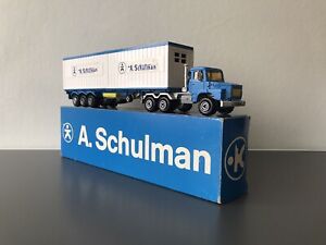 Majorette Série 3000 . Camion Scania Promotionnel " A.SCHULMAN " . Neuf Boîte