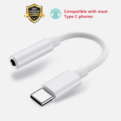 USB Type C Adapter to 3.5mm AUX Audio Headphone Jack For Samsung S25 iPhone16 15 - Image 1 of 4