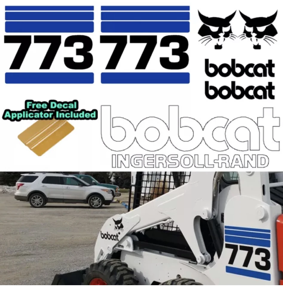 Juego de minicargadora Bobcat 773 v2 calcomanía de vinilo pegatina bob cat HECHO EN EE. UU. HERRAMIENTA GRATUITA Foto 1 de 1