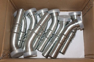 Sistemas de fluido de anclaje/oruga 9 piezas manguera a brida 62 montaje hidráulico de manguera a 1/4" - Imagen 1 de 5