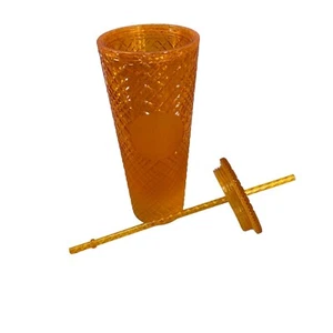 Starbucks Summer 2022 Tumbler Cold Cup Mango Orange Ombre Jeweled 24 oz - Bild 1 von 11
