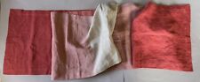 CRATE & BARREL Rust Hand Dipped Dyed  14 x90 inches Linen Table Runner FREE SHIP