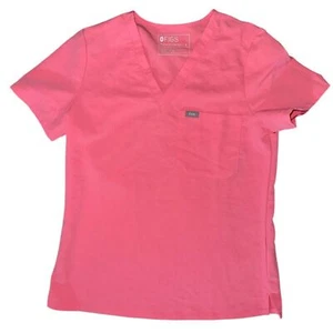 Figs Catarina scrub top hot pink small - Picture 1 of 4