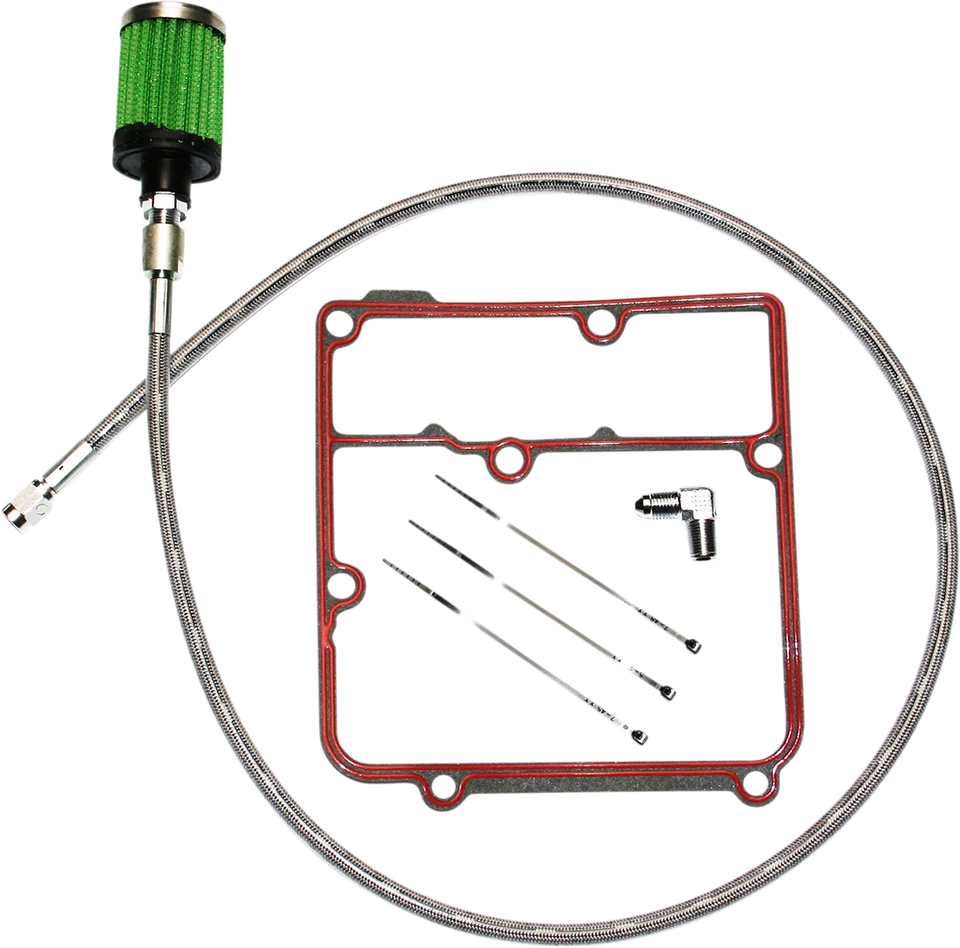 99-05 for Harley Super Glide Sport FXDX Oil Tank Breather Kit Stainless '99-'05 - Image 1 of 1