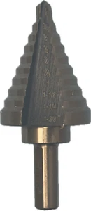1/4″ – 1-3/8″ STEP DRILL HIGH SPEED STEEL IMPORT (PACKAGE OF 1) - Picture 1 of 3