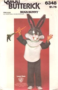 Butterick 6348 ~ Childrens Bugs Bunny Halloween Costume & Mask ~ Loose-Fitting - Picture 1 of 5