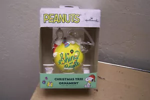 NEW Hallmark 2022 Peanuts Snoopy Shiny and Bright Christmas Holiday Ornament - Picture 1 of 3
