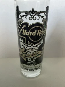 Hard Rock Cafe WASHINGTON DC 2011 40th Anniversary SHOT GLASS 4" HRC 40 YEARS! - Picture 1 of 1