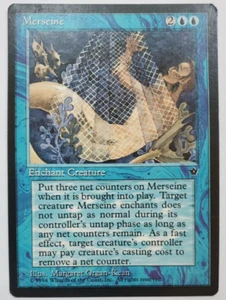 MTG Magic The Gathering Merseine Enchant Creature Card Blue Fallen Empires 1994 - Picture 1 of 2