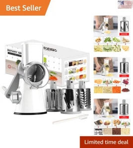 High-Efficiency Rotary Cheese Grater - Strong-Hold Suction Cup - Cleaning Brush - Imagen 1 de 8