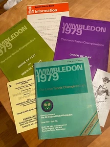Raro programa de tenis de Wimbledon 1979 + orden de juego del primer día + más McEnroe Borg - Imagen 1 de 11
