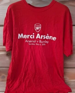 Arsenal Arsene Wenger Merci Arsene T-Shirt May 6th 2018 XL A9 - Picture 1 of 4
