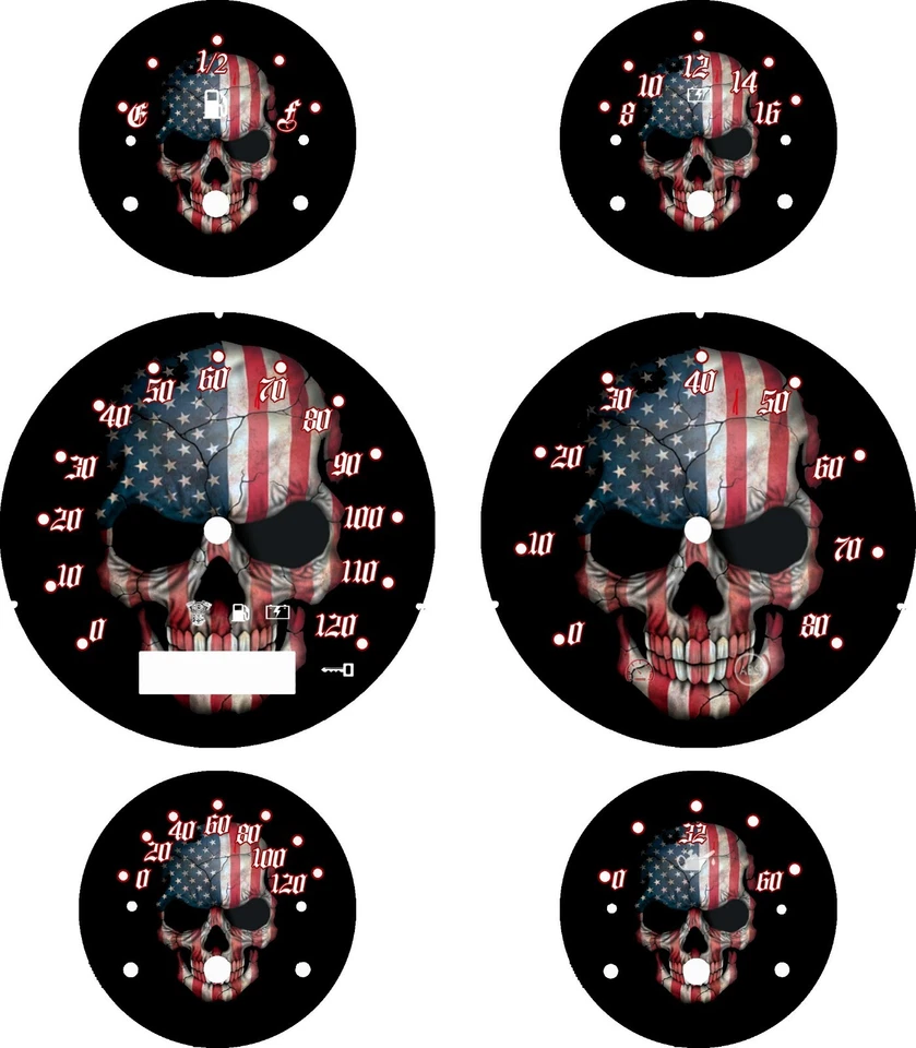 Harley Davidson ST Glide, FLTRX Road Glide 2005-2013 HD American Skull II Foto 1 de 1