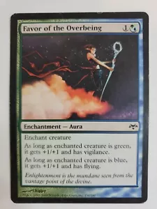 MTG Magic The Gathering Card Favor of the OverbeingEnchantment Aura Blue Green - Picture 1 of 2