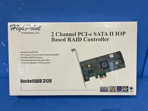 Highpoint Rocketraid 3120 2-channel Pci-express X1 Sata 3gb/s Raid Controller - Picture 1 of 5