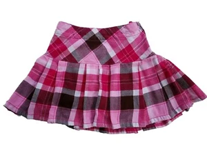 Gymboree Girls Skirt Size 4 Parisian Chic Pink Plaid Ruffle Skort Dog - Picture 1 of 5