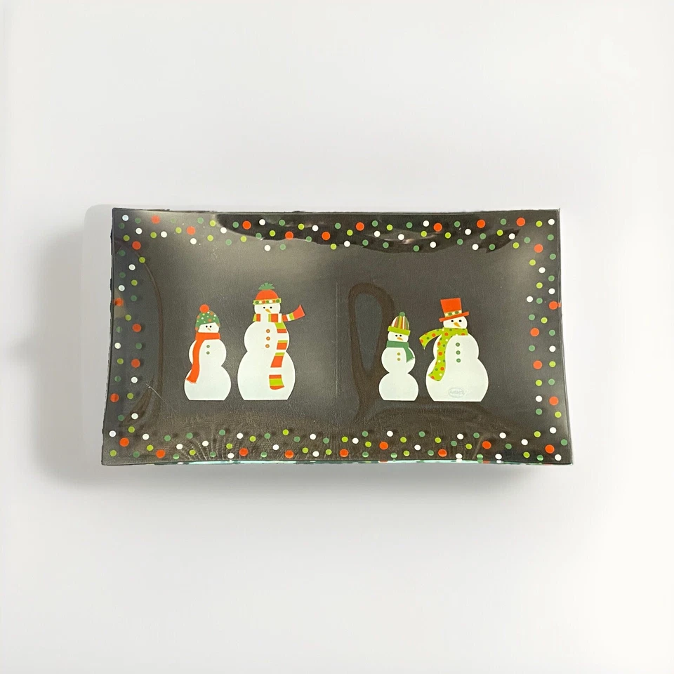 Plato dividido transparente muñeco de nieve Pampered Chef-Dots #3012 nuevo 13,5x7,75 Foto 1 de 1