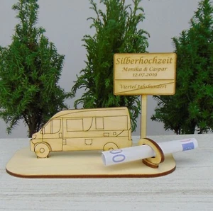 Silberhochzeit mit Namen Datum Van Mobil Fahrer. Geldgeschenk Gutscheingeschenk - Bild 1 von 2