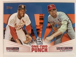 2023 Topps Series 1 Gibson / Carlton One-Two Punch 12P-22 Blue Cardinals