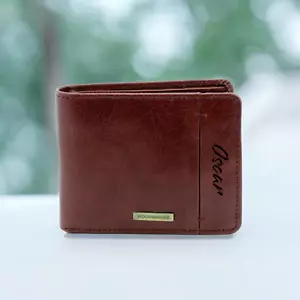 Personalisierte Woodbridge London Herren-Geldbörse aus Leder mit Dreifachfaltung und mehreren Kartenfächern - Bild 1 von 9