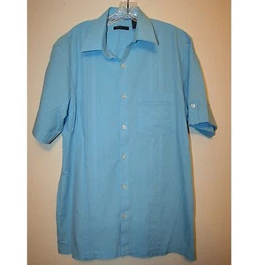 Van Heusen Studio Men's Blue Club or Resort Shirt Size 15-15.5 Medium - Picture 1 of 4