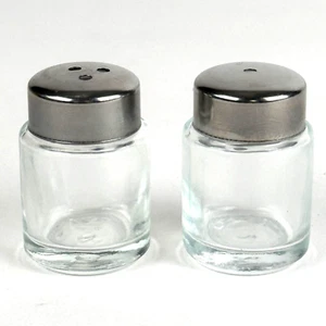 12 mini cajas y barriles individuales saleros y pimenteros cilindros de vidrio 6 pares - Imagen 1 de 6