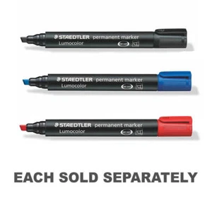 Staedtler Lumocolor Permanent Chisel Tip Marker Versatile Lightweight 10 Pieces - Picture 1 of 6