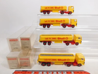 4X Wiking H0 1:87 24 782 Camion Cisterna Ford Shell M 2000 Mint Box #CY725-0,5 - Immagine 1 di 4