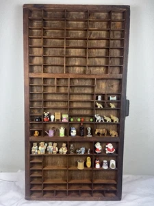 Vintage Hamilton PrinterTray Shadow Box with Miniature Collectibles Display Case - Picture 1 of 21