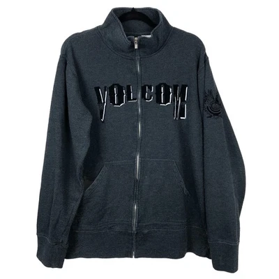 VTG Y2K Volcom Men's XL Logo Full Zip Up Jacket Streetwear, Grunge Skater Emo - Image 1 of 4