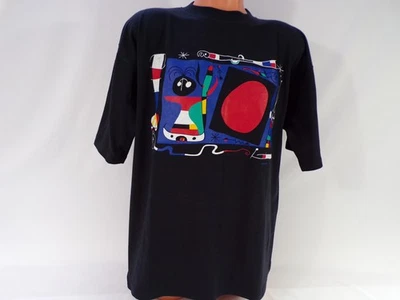 Camiseta De Colección Rara Joan Miro Art 1995 Barcelona Para Hombre XL Negra 100% Algodón G25 Foto 1 de 4