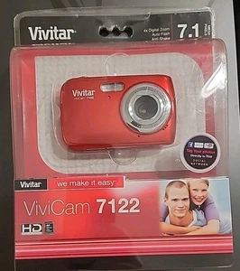 Cámara digital Vivitar ViviCam 7122 7,1 MP - roja nueva sellada - Imagen 1 de 2