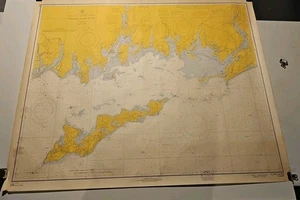 1966 Nautical Chart Fishers Island Sound #358 Rhode Island New York Connecticut - Picture 1 of 6