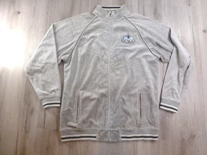 Vintage Enyce Velour Track Jacket Mens XL Gray Full Zip Y2K Hip Hop Grunge - Picture 1 of 8